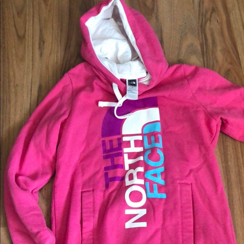 North face pink sweatshirt